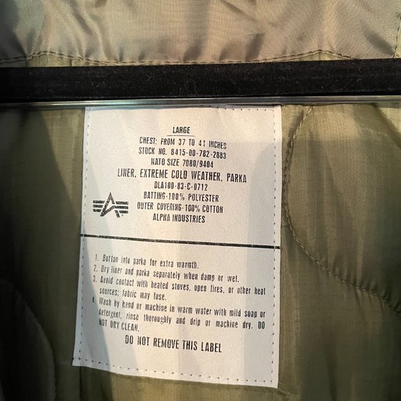 Alpha Industries Lined Cold Weather Fishtail Parka - Picture 3 of 11